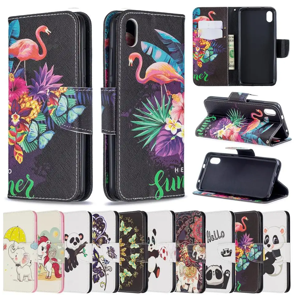 Fashion Flamingo Leather Case Phone Flip Wallet Soft Silicone Cover Shell Coque Funda for Nokia 2.1 3.1 5.1 2018 1 2 3 5 2.2 3.2 | Мобильные