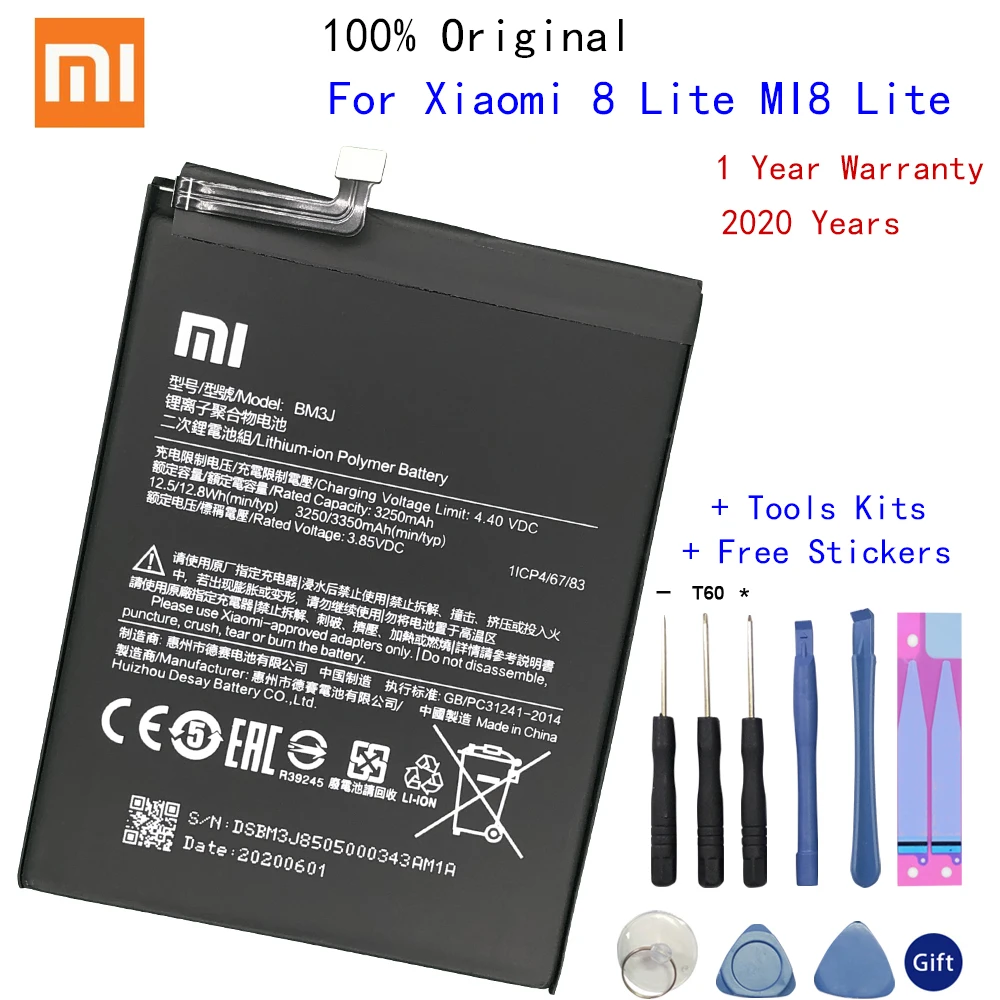 Xiao Mi Original Phone Battery BM3J 3250mAh for Xiaomi Mi 8 Lite High Quality Replacement Batteries
Xiao Mi Original Phone Battery BM3J 3250mAh for Xiaomi Mi 8 Lite High Quality Replacement Batteries