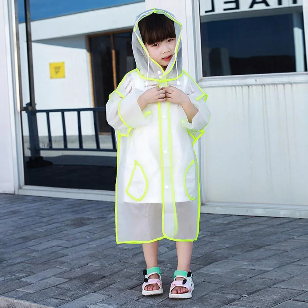 Children's Raincoat Kids Poncho Waterproof Rain Poncho Rain Gear Eva Hooded Transparent Boy Girl's Rainwear With Pockets S23
Children's Raincoat Kids Poncho Waterproof Rain Poncho Rain Gear Eva Hooded Transparent Boy Girl's Rainwear With Pockets S23