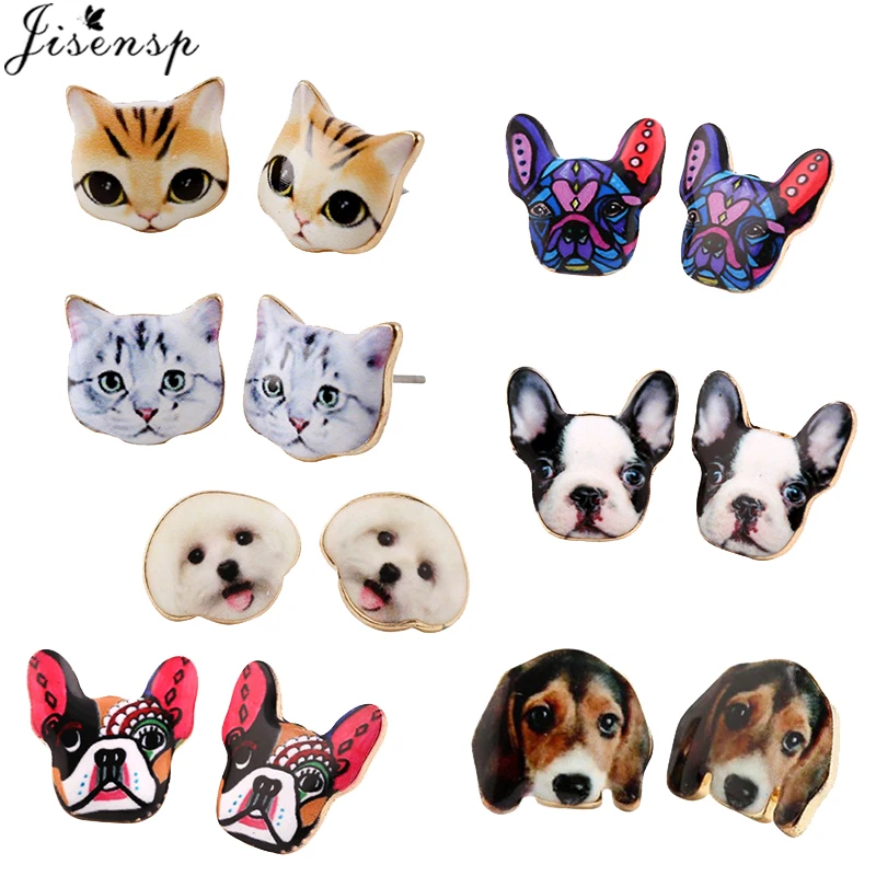 Jisensp New Fashion Colorful Animal Stud Earrings for Women French Bulldog Earings Cute Cat Earing Piercing Pendientes Party Gif
Jisensp New Fashion Colorful Animal Stud Earrings for Women French Bulldog Earings Cute Cat Earing Piercing Pendientes Party Gif