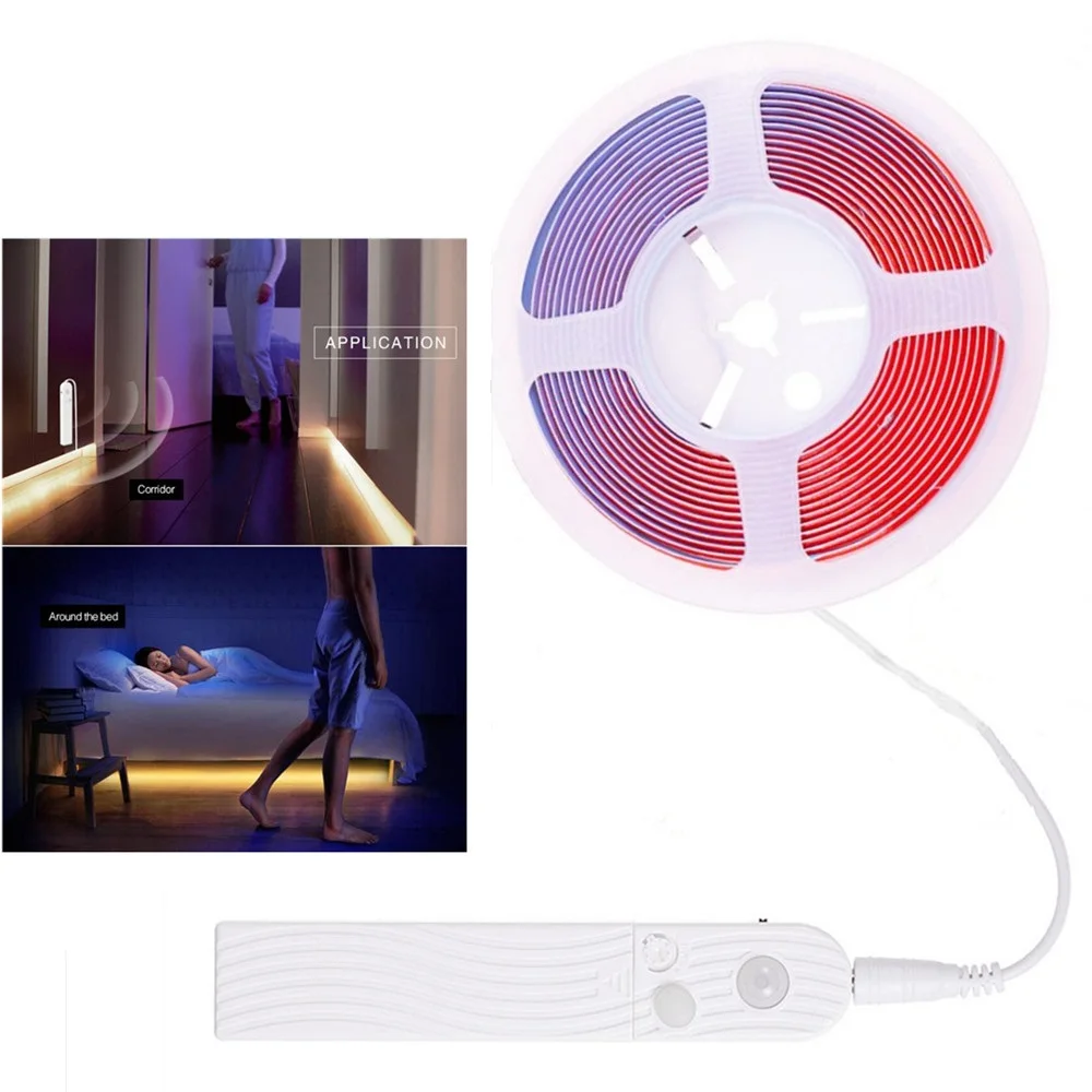 RA90 COB LED Strip 5V 320Leds/m Smart PIR Motion Sensor High Density Flexible FCOB Tape Rope Lights USB Battery Powered
RA90 COB LED Strip 5V 320Leds/m Smart PIR Motion Sensor High Density Flexible FCOB Tape Rope Lights USB Battery Powered