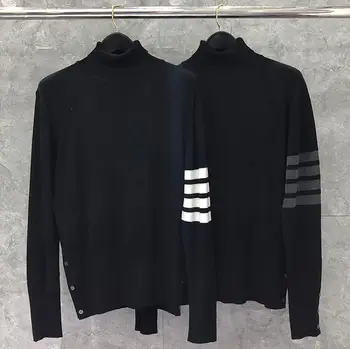 2020 Fashion TB THOM Brand Sweaters Black Men Slim Turtleneck Pullovers Clothing Striped Wool Spring and Autumn Casual Coat 
2020 Fashion TB THOM Brand Sweaters Black Men Slim Turtleneck Pullovers Clothing Striped Wool Spring and Autumn Casual Coat