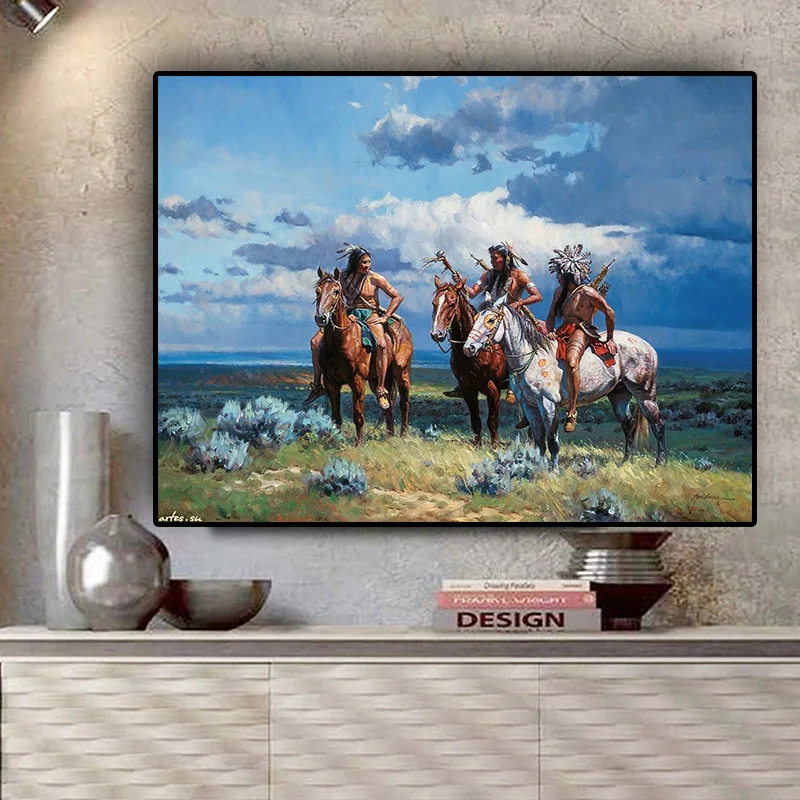 Native Indian Ride Horse Portrait Painting on Canvas Posters and Prints Scandinavian Wall Art Picture for Living Room
Native Indian Ride Horse Portrait Painting on Canvas Posters and Prints Scandinavian Wall Art Picture for Living Room