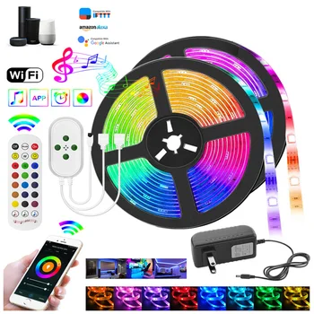 20M LED Strip Light wifi 5m LED Light 5050 10m colored led strip 15m LED Strip Flexible Lamp Tape Ribbon wifi Controller+adapter
20M LED Strip Light wifi 5m LED Light 5050 10m colored led strip 15m LED Strip Flexible Lamp Tape Ribbon wifi Controller+adapter