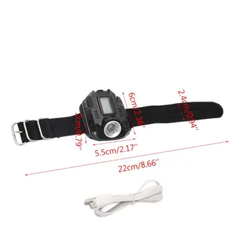 Wrist Watch Light Flashlight USB Rechargeable SOS Function Torch for Outdoors 40JE
Wrist Watch Light Flashlight USB Rechargeable SOS Function Torch for Outdoors 40JE