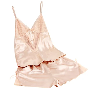 Sexy Women Faux Silk Sleepwear Braces Shirts+Shorts Underwear Pajamas Robes Set Lady HOT
Sexy Women Faux Silk Sleepwear Braces Shirts+Shorts Underwear Pajamas Robes Set Lady HOT