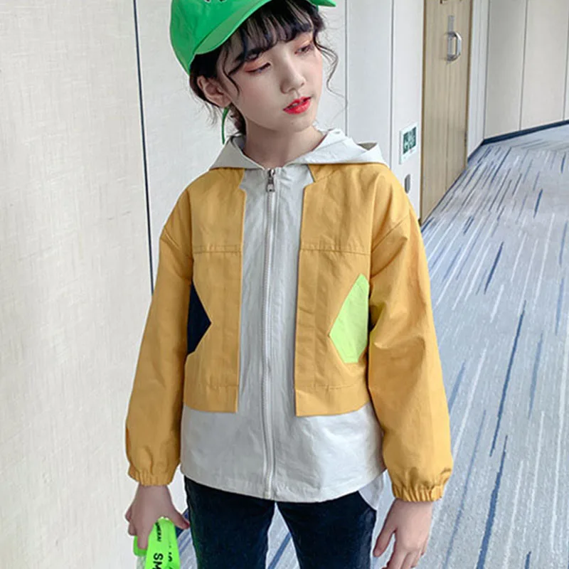 Hooded Patchwork 2019 Autumn Coats Baby Big Girls Long Sleeve Cotton Sport Jackets For Kids Outerwear Tops Children Clothing 6 8 
Hooded Patchwork 2019 Autumn Coats Baby Big Girls Long Sleeve Cotton Sport Jackets For Kids Outerwear Tops Children Clothing 6 8