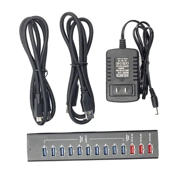 1 Pc 13-Port USB 3.0 USB Hub Power Adapter Long Cord 3 Fast Charging Ports Data Transfer Up to 5 Gbps
1 Pc 13-Port USB 3.0 USB Hub Power Adapter Long Cord 3 Fast Charging Ports Data Transfer Up to 5 Gbps