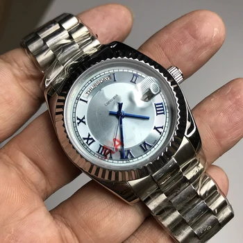 top Blue dial Silver Classic men 36mm mechanical glide smooth watch 2813 movement Luxury brand Day Date model AAA watches
top Blue dial Silver Classic men 36mm mechanical glide smooth watch 2813 movement Luxury brand Day Date model AAA watches