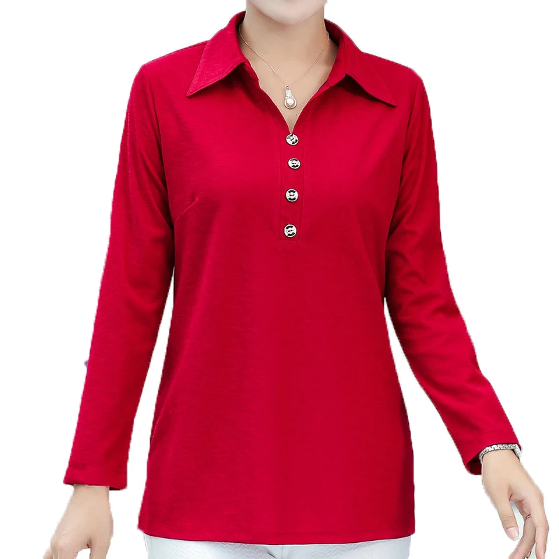 Woman Blouses Red Green Orange Pure Colour Turn Down Collar Long Sleeve Relaxed Tops Autumn Button Design Basic Shirts Women New
Woman Blouses Red Green Orange Pure Colour Turn Down Collar Long Sleeve Relaxed Tops Autumn Button Design Basic Shirts Women New