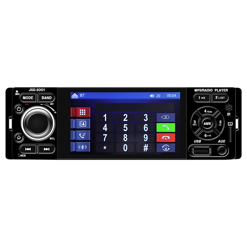 1Din 4.1 Inch Car Radio Mp5 Player Stereo Bluetooth Audio Aux Iso Interface Mp3 Fm / Usb / Radio Player Jsd-3001
1Din 4.1 Inch Car Radio Mp5 Player Stereo Bluetooth Audio Aux Iso Interface Mp3 Fm / Usb / Radio Player Jsd-3001