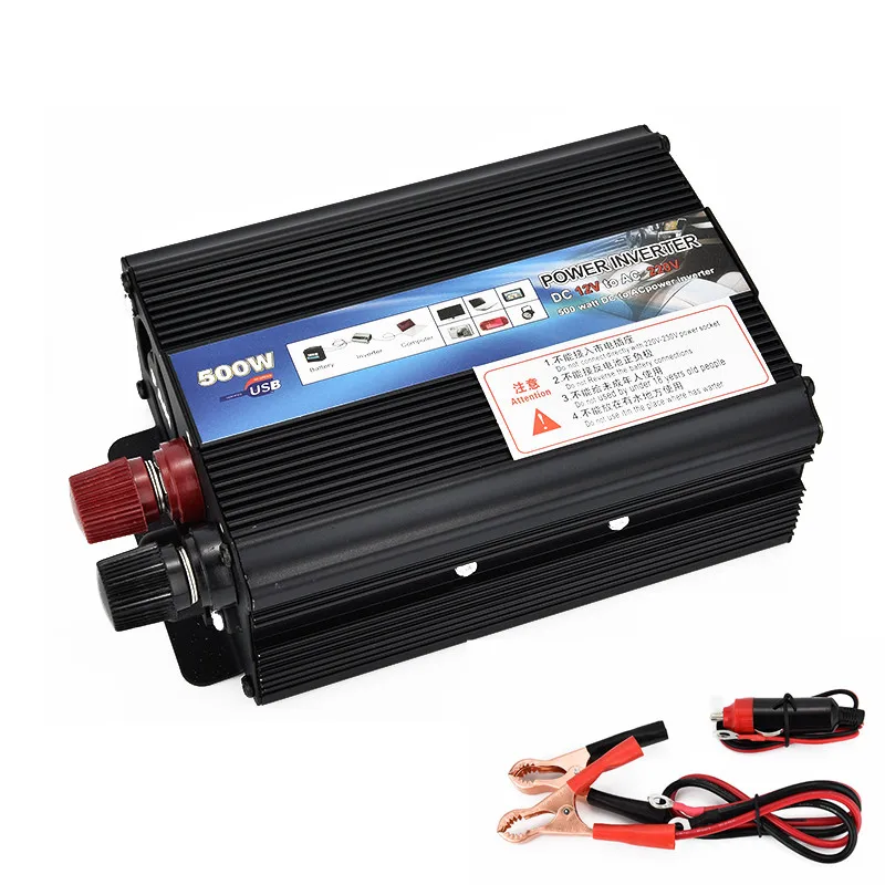 2020 500W Car Power Inverter Tool Device Transfer 12V To 220-240V Solar Battery Power Converter Supply with Cables and USB Port
2020 500W Car Power Inverter Tool Device Transfer 12V To 220-240V Solar Battery Power Converter Supply with Cables and USB Port