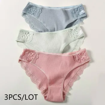3PCS/Set Cotton Underwear Women's Panties Comfort Underpants Floral Lace Briefs For Woman Sexy Low-Rise Pantys Intimates M L XL
3PCS/Set Cotton Underwear Women's Panties Comfort Underpants Floral Lace Briefs For Woman Sexy Low-Rise Pantys Intimates M L XL