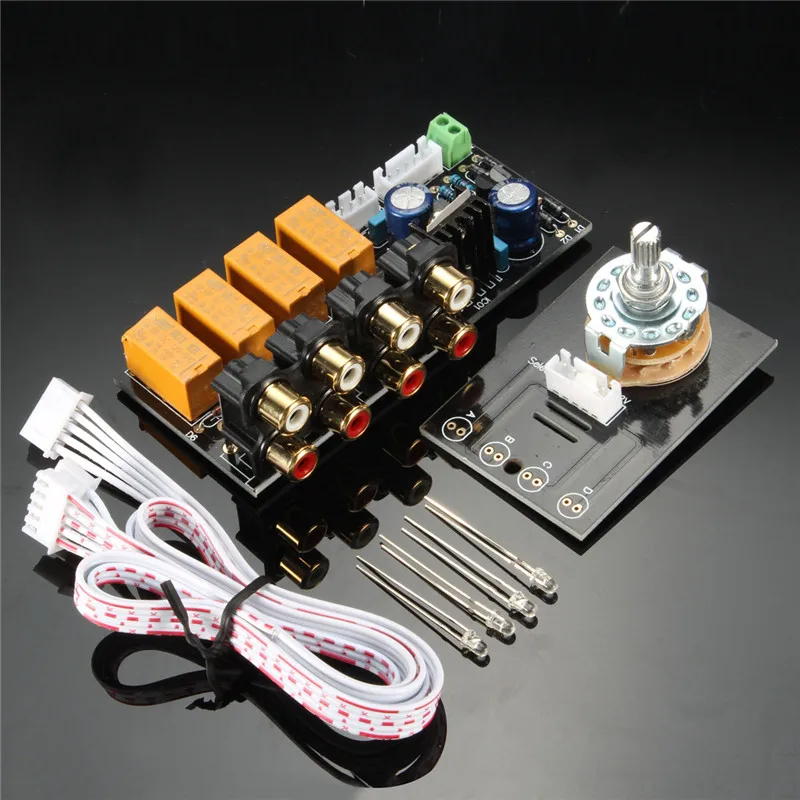 Free shipping Hifi audio 4 pairs RCA input Source Selector For Audio Preamp Power Amplifier DIY Kit assembled board
Free shipping Hifi audio 4 pairs RCA input Source Selector For Audio Preamp Power Amplifier DIY Kit assembled board