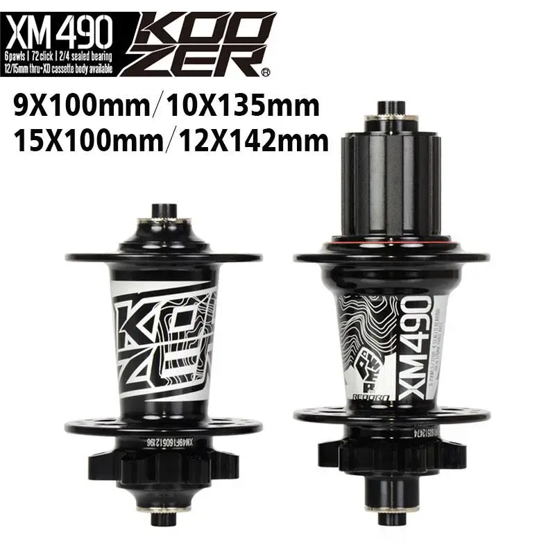 Mountain Bike Hub Koozer Hubs 4 Bearing MTB Rear 10*135mm QR100*15 12*142mm Thru 28/32/36 Holes Disc Brake Bicycle Hub XM490
Mountain Bike Hub Koozer Hubs 4 Bearing MTB Rear 10*135mm QR100*15 12*142mm Thru 28/32/36 Holes Disc Brake Bicycle Hub XM490