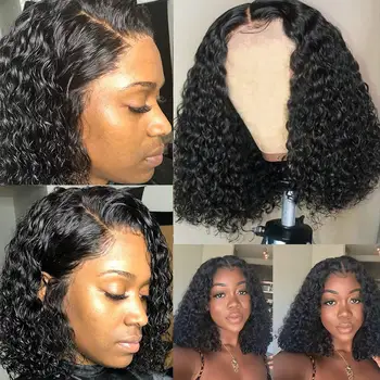 PU Silk Top curly Funmi Short Bob Wigs Afro Curly Transparent lace Full Density Natural Human Hair Wig Jet Black Pre Plucked
PU Silk Top curly Funmi Short Bob Wigs Afro Curly Transparent lace Full Density Natural Human Hair Wig Jet Black Pre Plucked