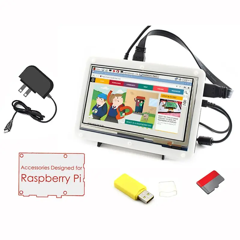 The Raspberry Pi Server Does 4 dai B/3 dai B + Kit with a 7-Inch HDMI Capacitive Touch Panel Display SD Card Housing
The Raspberry Pi Server Does 4 dai B/3 dai B + Kit with a 7-Inch HDMI Capacitive Touch Panel Display SD Card Housing