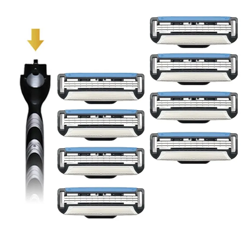 TFLYSHAVE Man's Shaver Manual Shaving Razor Blade 3 Layer Blade Machine for Shaving Fit for Mach 3 Handle (1 Holder+8 Blade)
TFLYSHAVE Man's Shaver Manual Shaving Razor Blade 3 Layer Blade Machine for Shaving Fit for Mach 3 Handle (1 Holder+8 Blade)