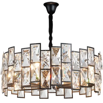 

Modern black chandelier lighting crystals lights lustre cristal design rustic round led chandeliers in the living room bedroom