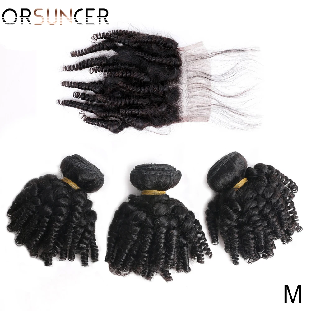 ORSUNCER Peruvian Afro Funmi Human Hair Bundles with Closure DHL Free Shipping Bouncy Curly Non-Remy Human Hair Medium Ratio
ORSUNCER Peruvian Afro Funmi Human Hair Bundles with Closure DHL Free Shipping Bouncy Curly Non-Remy Human Hair Medium Ratio