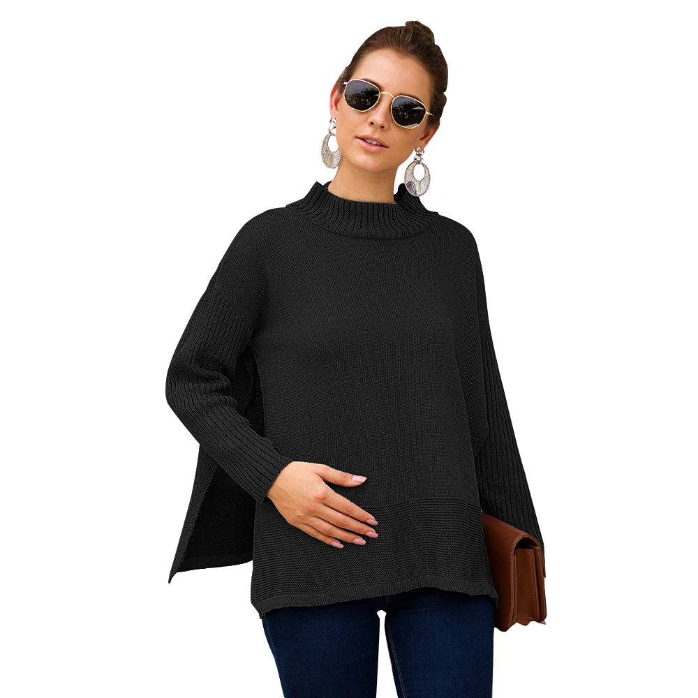 Elegant Black Cashmere Split Sweater Women Long Sleeve Autumn Winter Loose Sweater Runway Knitted Sweater Pullover Plus Size
Elegant Black Cashmere Split Sweater Women Long Sleeve Autumn Winter Loose Sweater Runway Knitted Sweater Pullover Plus Size