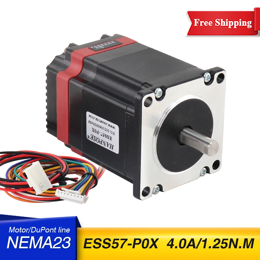

Free Shipping Nema23 Stepper Motor 4.0A 1.25N.m 57*56mm ESS57-P0X Drive Servo Motor Integrated Machine For 3D Printer CNC