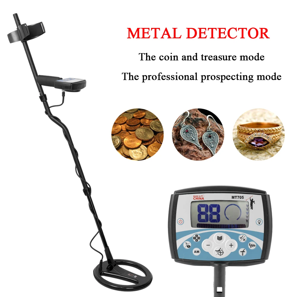 Professional Metal Detector Underground Metal Detector With 2 Main Detection Modes LCD Display Gold Treasure Detector MT705
Professional Metal Detector Underground Metal Detector With 2 Main Detection Modes LCD Display Gold Treasure Detector MT705
