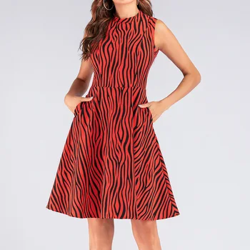 Wipalo Sexy Red Leopard Women Party Dress Elegent A-Line Round Neck Vintage Vestidos Sleeveless Office Retro Women Summer Dress
Wipalo Sexy Red Leopard Women Party Dress Elegent A-Line Round Neck Vintage Vestidos Sleeveless Office Retro Women Summer Dress