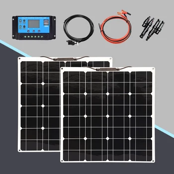 50W Flexible Solar Panel Kit for Home Solar Power System Camping 200W 100W Car Solar Charger Cell Energy System for outdoor RV
50W Flexible Solar Panel Kit for Home Solar Power System Camping 200W 100W Car Solar Charger Cell Energy System for outdoor RV