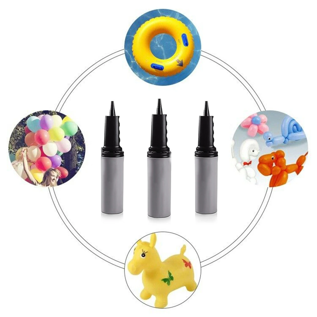 Aria Pompa con Ago Palloncino Spiaggia Palestra Manuale per Palla per Esercizi Mini Colore Casuale