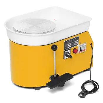 

350W 110V Pottery Forming Machine Electric Pottery Wheel Machine 235mm Ceramics Clay Tool Foot Pedal Art Craft Ceramic Work