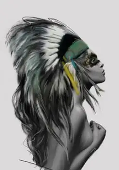 fMore Style Indian Hair Feather Girl Nordic Art Print Silk Poster Home Wall Decor 24x36inch
fMore Style Indian Hair Feather Girl Nordic Art Print Silk Poster Home Wall Decor 24x36inch