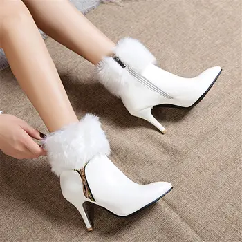 SARAIRIS 2020 Large Size 32-48 Mature Fur Thin High Heels Winter Woman Shoes Pointed Toe Ankle Boots Shoes women's Female Boots
SARAIRIS 2020 Large Size 32-48 Mature Fur Thin High Heels Winter Woman Shoes Pointed Toe Ankle Boots Shoes women's Female Boots