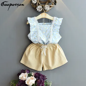Gooporson Summer Kids Clothes Flower Embroidery Lace Flying Sleeve Top&shorts Korean Cute Little Girls Clothing Set Outfits
Gooporson Summer Kids Clothes Flower Embroidery Lace Flying Sleeve Top&shorts Korean Cute Little Girls Clothing Set Outfits