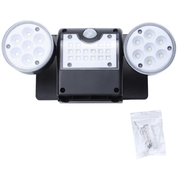 30 Led Solar Light Dual Head Solar Lamp Pir Motion Sensor Spotlight Waterproof Outdoor Adjustable Angle Lights for Garden Wall
30 Led Solar Light Dual Head Solar Lamp Pir Motion Sensor Spotlight Waterproof Outdoor Adjustable Angle Lights for Garden Wall