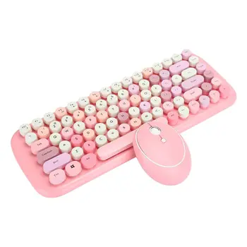 2.4GHz Wireless Keyboard Mouse Combs Wireless Keyboard Mouse Set Mini Pink Mixed Colors Round Keycap Office Supplies
2.4GHz Wireless Keyboard Mouse Combs Wireless Keyboard Mouse Set Mini Pink Mixed Colors Round Keycap Office Supplies