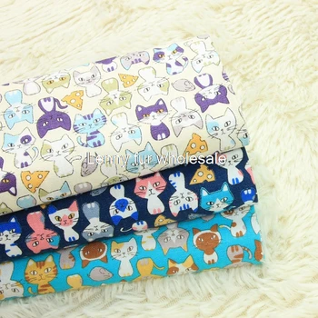 Thick cotton cloth Japanese cartoon cat printing fabric,DIY patchwork fabric,tissus au metre,110cm*90cm(one yard)/pcs
Thick cotton cloth Japanese cartoon cat printing fabric,DIY patchwork fabric,tissus au metre,110cm*90cm(one yard)/pcs