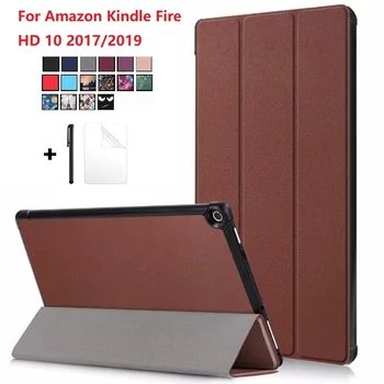 Tablet Case ForAmazon Kindle Fire HD 10 2017/2019 fundas PU Ultra Slim wake Smart Case for Amazon Kindle 10.1'' with pen+film
Tablet Case ForAmazon Kindle Fire HD 10 2017/2019 fundas PU Ultra Slim wake Smart Case for Amazon Kindle 10.1'' with pen+film