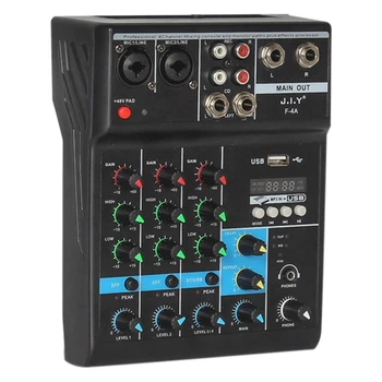 Portable o Mixer Professional 4 Channel Bluetooth Mixer DJ Console with Reverb Effect for Karaoke USB Live Stage KTV
Portable o Mixer Professional 4 Channel Bluetooth Mixer DJ Console with Reverb Effect for Karaoke USB Live Stage KTV