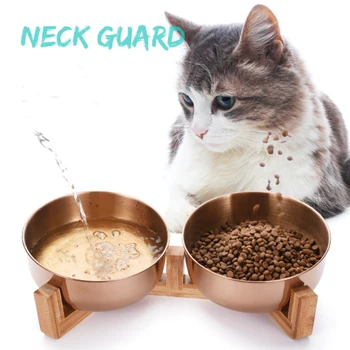 15 Degree Tilted Pet Cat Bowl Stainless Steel Puppy Cats Feeder with Tilted Wooden Stand Holder
15 Degree Tilted Pet Cat Bowl Stainless Steel Puppy Cats Feeder with Tilted Wooden Stand Holder