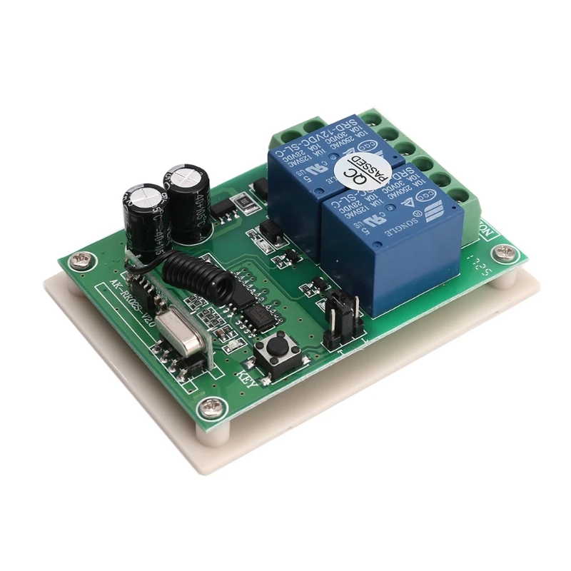 DC 12V 2 Channel RF 433MHz Wireless Remote Control Switch Relay Receiver Module | Электроника