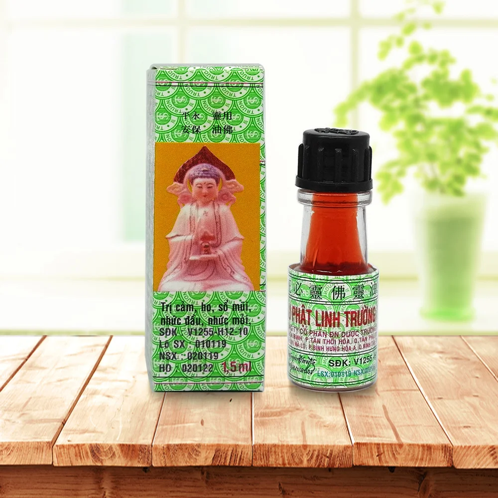 Vietnam Buddha Oil 1.5ml For Headache Toothache Stomachache Dizziness Back Pain Active Oil Tiger Balm
Vietnam Buddha Oil 1.5ml For Headache Toothache Stomachache Dizziness Back Pain Active Oil Tiger Balm