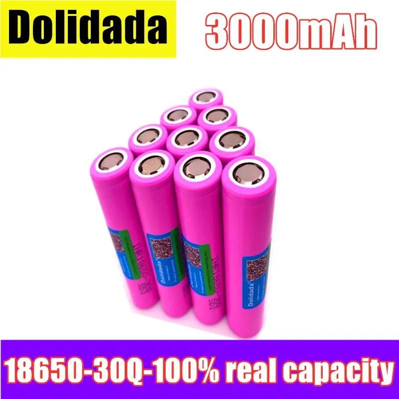 18650-1pcs-10pcs CS3000mAh 100% capacity 3.7V 18650 battery for 30Q INR 18650 30Q 20A Rechargeable li-ion battery
18650-1pcs-10pcs CS3000mAh 100% capacity 3.7V 18650 battery for 30Q INR 18650 30Q 20A Rechargeable li-ion battery