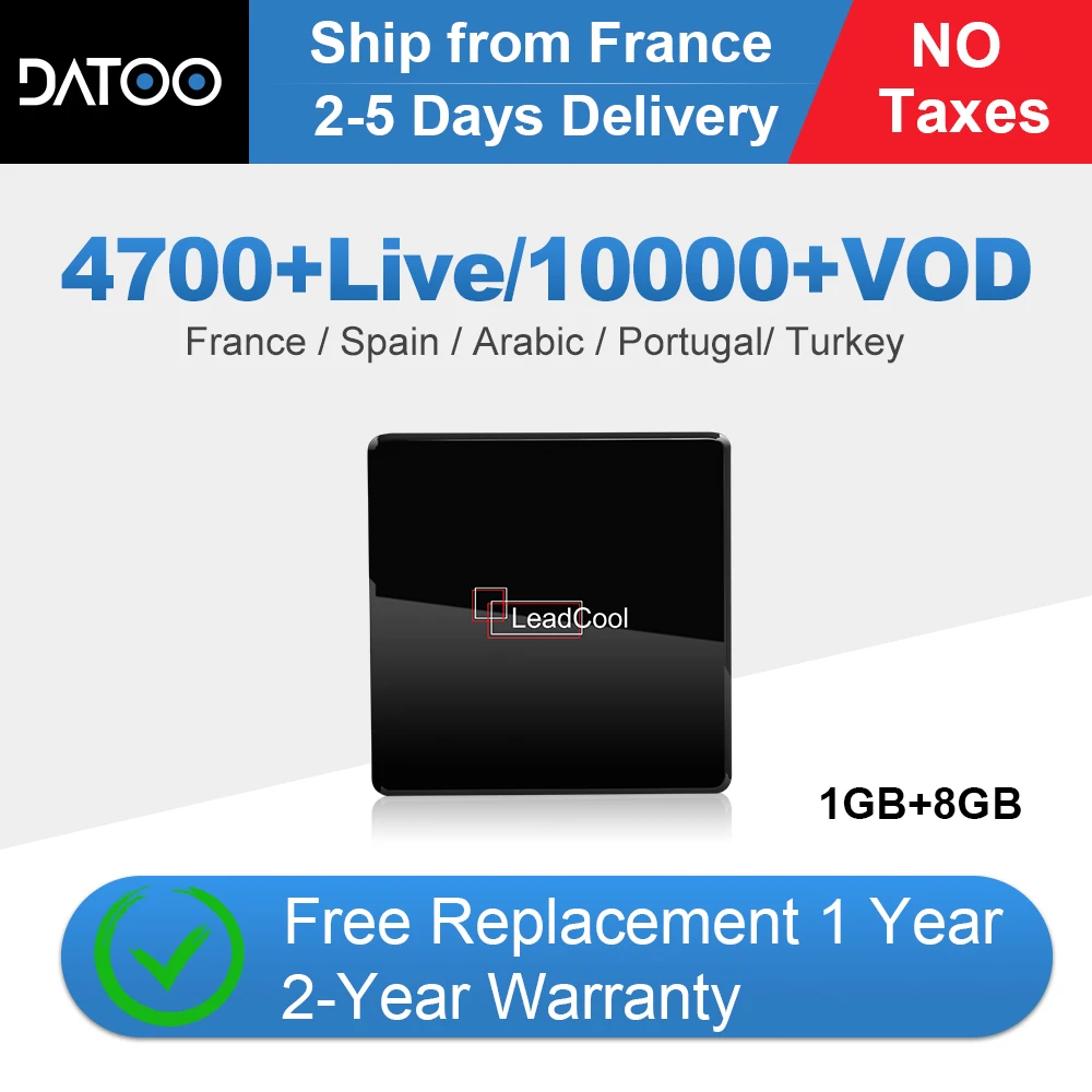 IPTV France Italy Arabic Africa IP TV Leadcool X Android TV Box 1G 8G 1 Year IPTV Subscription Belgium Spain Portugal Germany
IPTV France Italy Arabic Africa IP TV Leadcool X Android TV Box 1G 8G 1 Year IPTV Subscription Belgium Spain Portugal Germany