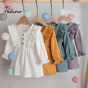 1-6Y Toddler Kids Baby Girl Autumn Dress Ruffles Long Sleeve Solid Cotton Linen Party Casual Dress Clothes
1-6Y Toddler Kids Baby Girl Autumn Dress Ruffles Long Sleeve Solid Cotton Linen Party Casual Dress Clothes