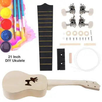 21 Inch Ukulele DIY Kit Deer Sound Hole Basswood Soprano Hawaii Guitar Handwork Painting for Parents-child Campaign
21 Inch Ukulele DIY Kit Deer Sound Hole Basswood Soprano Hawaii Guitar Handwork Painting for Parents-child Campaign