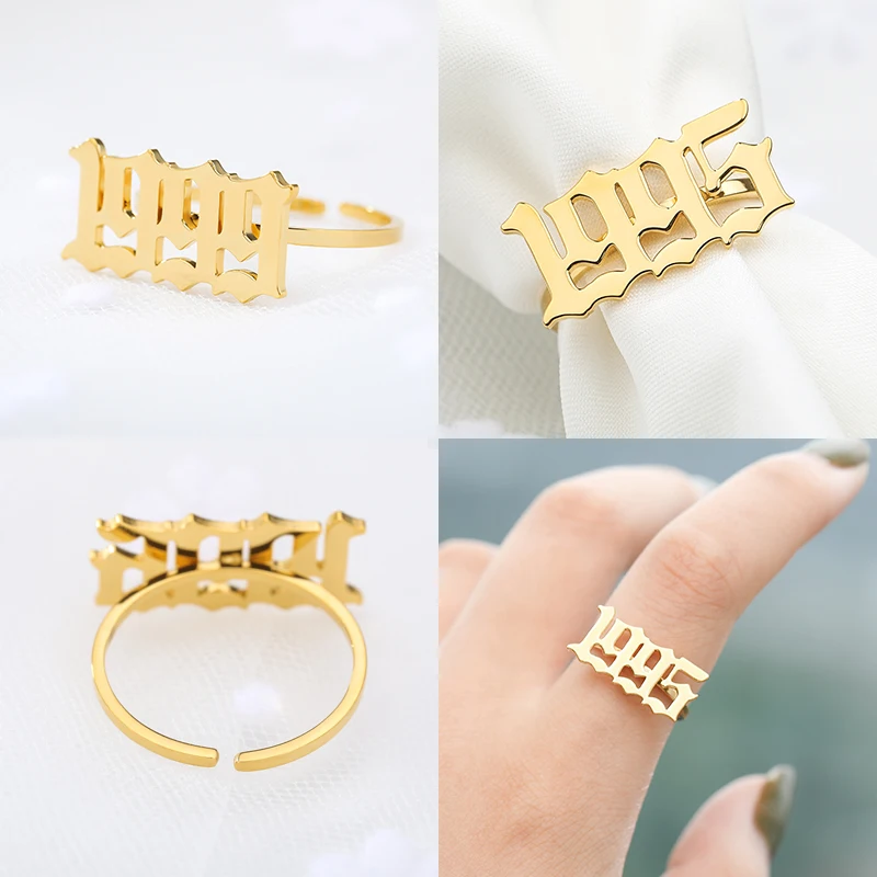 Duoying Old English Ring for Women Personalized Year Number Ring Customized Rings Number Ring Stainless Steel Open Rings Jewelry
Duoying Old English Ring for Women Personalized Year Number Ring Customized Rings Number Ring Stainless Steel Open Rings Jewelry