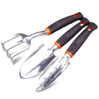 3PCS Garden Tool Set, Stainless Steel Heavy Gardening Kit with Soft Rubber Non-Slip Handle 
3PCS Garden Tool Set, Stainless Steel Heavy Gardening Kit with Soft Rubber Non-Slip Handle