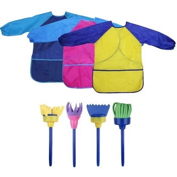 7 Pcs Children's Art Smocks Art Brushes Waterproof Artists Painting Aprons Long Sleeve with 3 Pockets for Age 3-5 Years
7 Pcs Children's Art Smocks Art Brushes Waterproof Artists Painting Aprons Long Sleeve with 3 Pockets for Age 3-5 Years