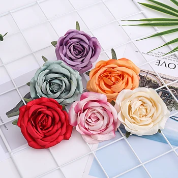 

3/10pcs 7cm Artificial Rose Silk Peony Flower Heads For Wedding Party Decoration DIY Scrapbook Home Supplies Fake Flowers